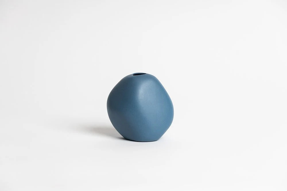 Ned Collections Harmie Vase - Electric Blue Pebble