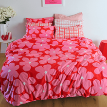 Load image into Gallery viewer, Patterson Rose - Ruby Red &amp; Pink Flower Duvet Cover Set - Single
