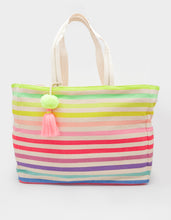Load image into Gallery viewer, Stella + Gemma Shopper Bag - Coloured Stripes

