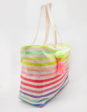 Load image into Gallery viewer, Stella + Gemma Shopper Bag - Coloured Stripes
