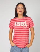 Load image into Gallery viewer, Stella + Gemma Ace T-Shirt - Stripe Base 1991 Pink
