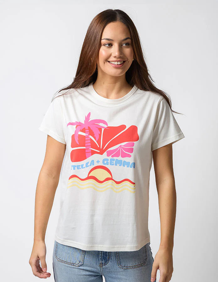 Stella + Gemma Ace T-Shirt - Vacay White