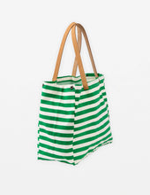 Load image into Gallery viewer, Stella + Gemma Bodrum Tote - Green Stripe
