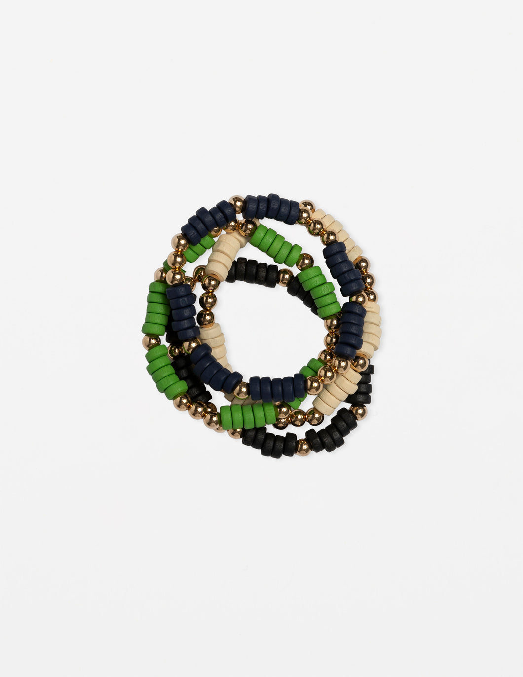 Stella + Gemma Bracelet - Set of 4 Navy/Green