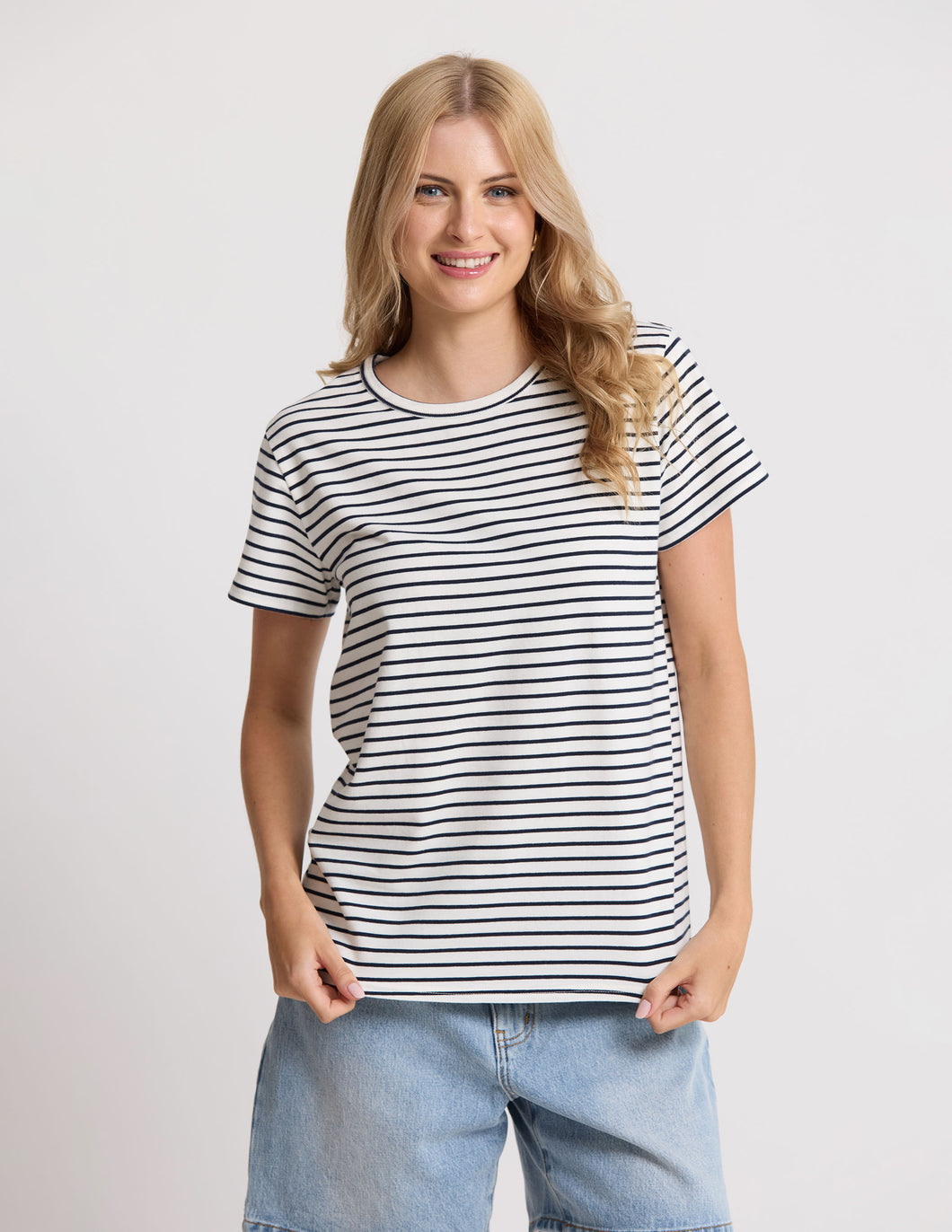 Stella + Gemma Classic Stripe Tee - Navy/White Stripe