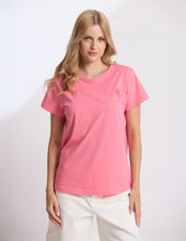 Load image into Gallery viewer, Stella + Gemma Classic Tee - Raspberry Embroidered S+G
