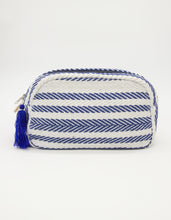 Load image into Gallery viewer, Stella + Gemma Cosmetic Bag - Navy Herringbone Stripes
