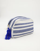 Load image into Gallery viewer, Stella + Gemma Cosmetic Bag - Navy Herringbone Stripes
