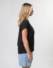 Load image into Gallery viewer, Stella + Gemma Cuff Tee - Black Stella Cub
