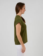 Load image into Gallery viewer, Stella + Gemma Cuff Tee - Khaki Palm
