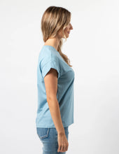 Load image into Gallery viewer, Stella + Gemma Cuff Tee - Ocean S+G Logo

