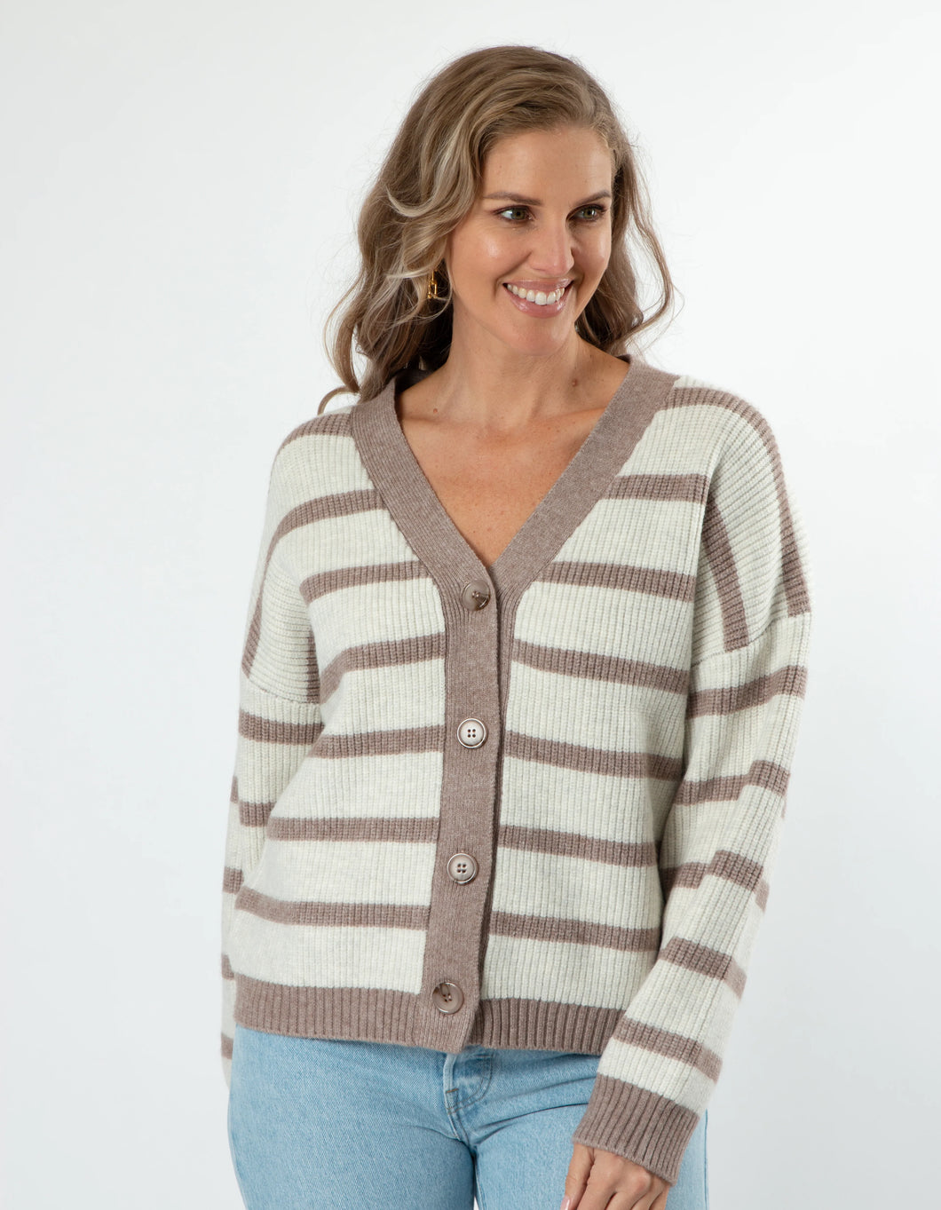 Stella + Gemma Greyson Cardi - Oat Stripe