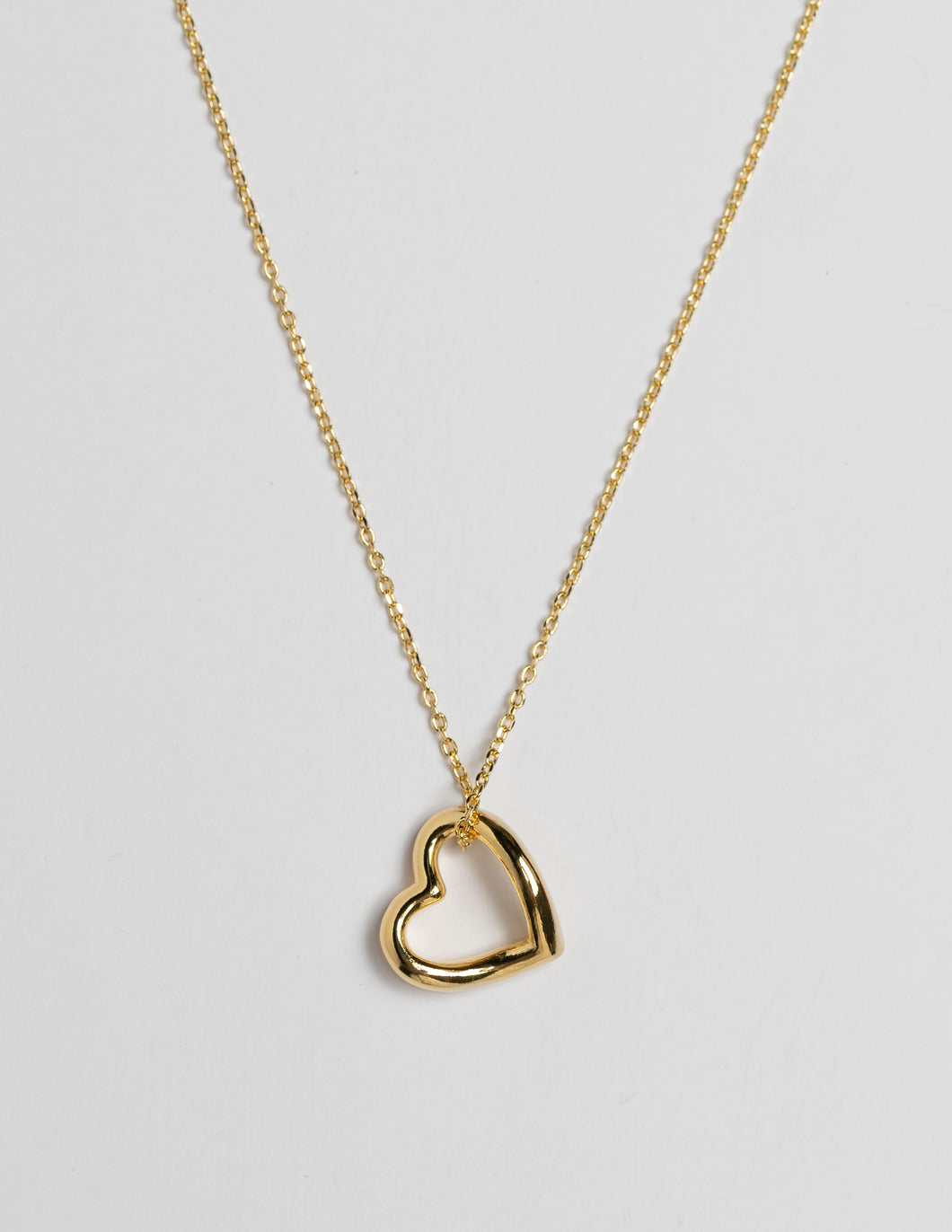 Stella + Gemma Necklace - Gold Hanging Heart Outline