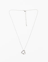 Load image into Gallery viewer, Stella + Gemma Necklace - Silver Hanging Heart Outline
