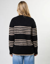 Load image into Gallery viewer, Stella + Gemma Stripe Cardigan - Black Sand
