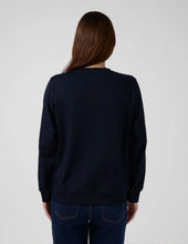Load image into Gallery viewer, Stella + Gemma Sweater - Navy Retro College
