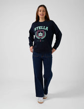 Load image into Gallery viewer, Stella + Gemma Sweater - Navy Retro College
