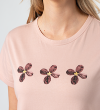 Load image into Gallery viewer, Stella + Gemma T-Shirt - Antique Rose Hydrangeas Flower
