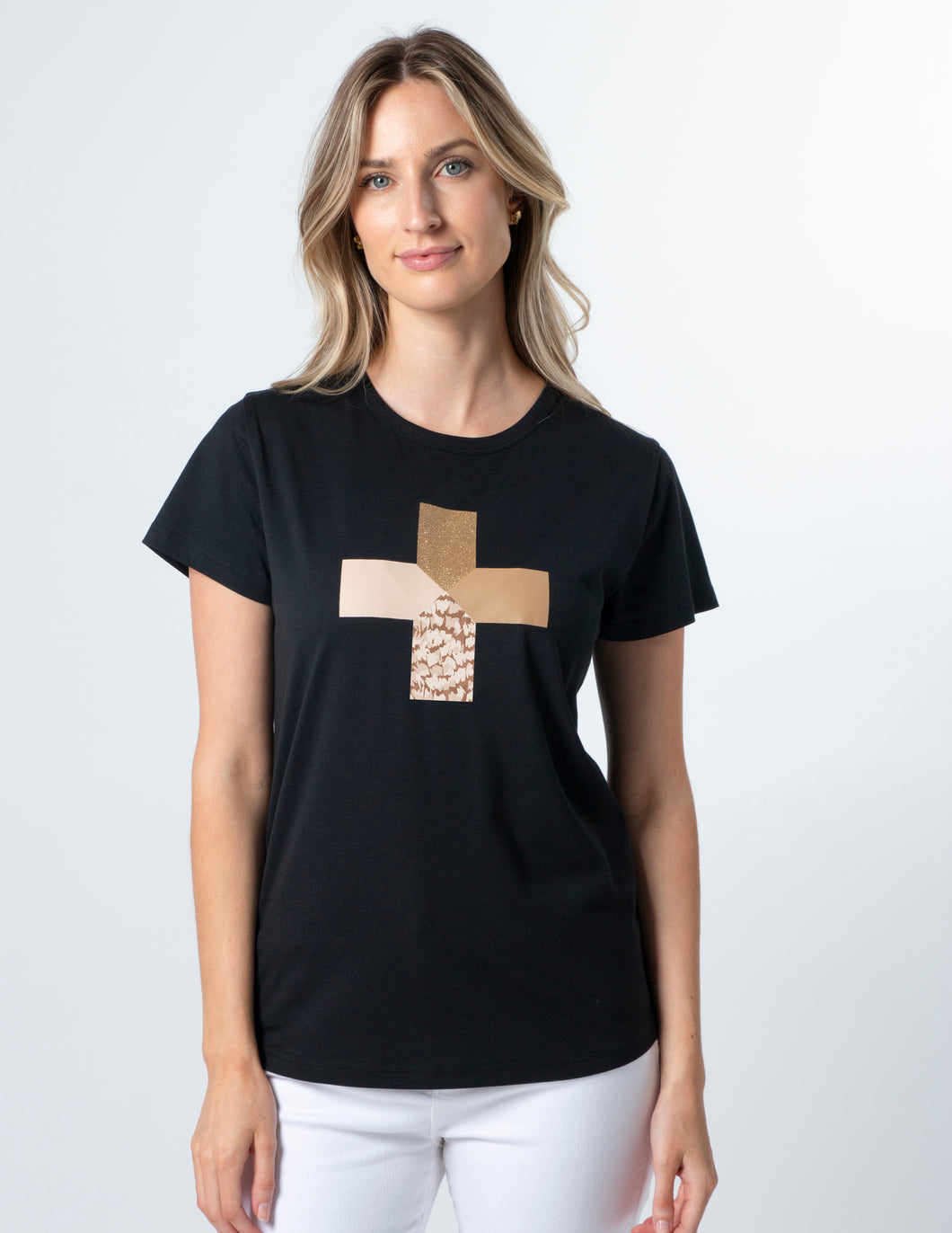 Stella + Gemma T-Shirt - Black Birds of a Feather Cross