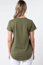 Load image into Gallery viewer, Stella + Gemma T-Shirt - Khaki Petal Garden
