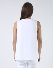 Load image into Gallery viewer, Stella + Gemma Tank - White with Black Bow
