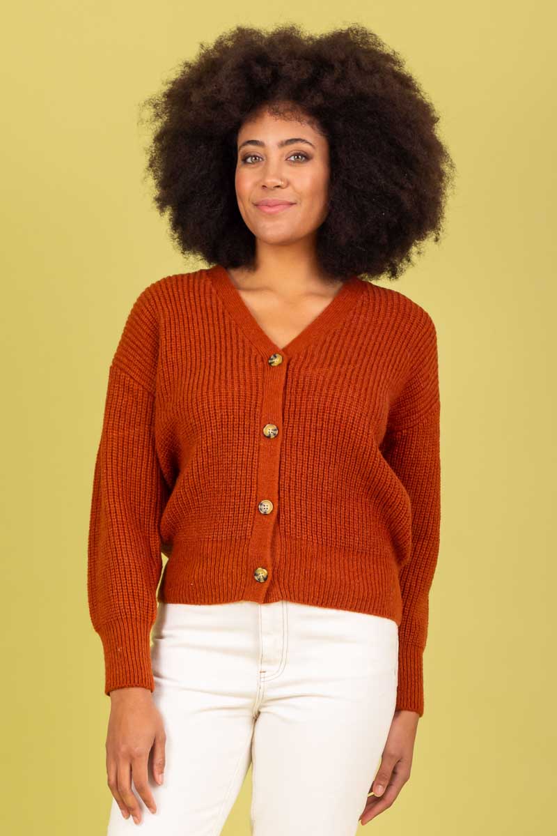 Charlo by Augustine - Tara Cardigan - Rust