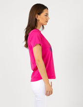 Load image into Gallery viewer, Stella + Gemma Ace Tee - Ombre Varsity - Hot Pink
