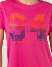 Load image into Gallery viewer, Stella + Gemma Ace Tee - Ombre Varsity - Hot Pink
