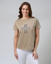 Load image into Gallery viewer, Stella + Gemma T-Shirt - Leopard Cross
