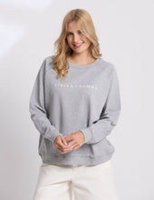 Load image into Gallery viewer, Stella + Gemma Sweater - Classic Sweat Grey Marle Embroidered Logo

