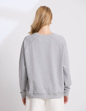 Load image into Gallery viewer, Stella + Gemma Sweater - Classic Sweat Grey Marle Embroidered Logo
