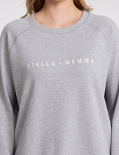 Load image into Gallery viewer, Stella + Gemma Sweater - Classic Sweat Grey Marle Embroidered Logo
