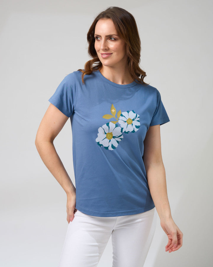 Stella + Gemma Classic T-Shirt - Monet's Garden - Denim
