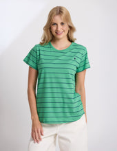 Load image into Gallery viewer, Stella + Gemma Classic Tee - Green/Navy Stripe

