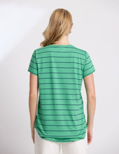 Load image into Gallery viewer, Stella + Gemma Classic Tee - Green/Navy Stripe
