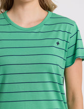 Load image into Gallery viewer, Stella + Gemma Classic Tee - Green/Navy Stripe
