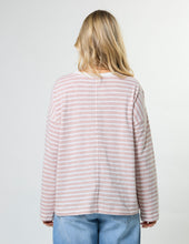 Load image into Gallery viewer, Stella + Gemma Drop Shoulder Tee - Petal Stripe
