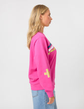Load image into Gallery viewer, Stella + Gemma Essential Sweat - Cerise Rose Stars/ Stripes

