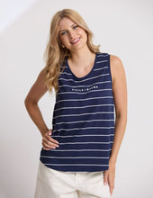 Load image into Gallery viewer, Stella + Gemma Everyday Tank - Navy with White Stripe
