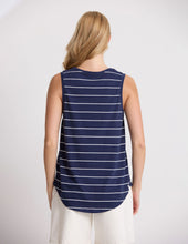 Load image into Gallery viewer, Stella + Gemma Everyday Tank - Navy with White Stripe
