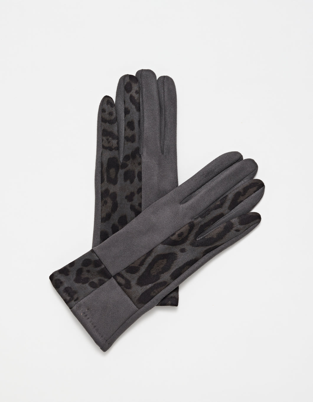 Stella + Gemma Gloves - Leopard Block Grey