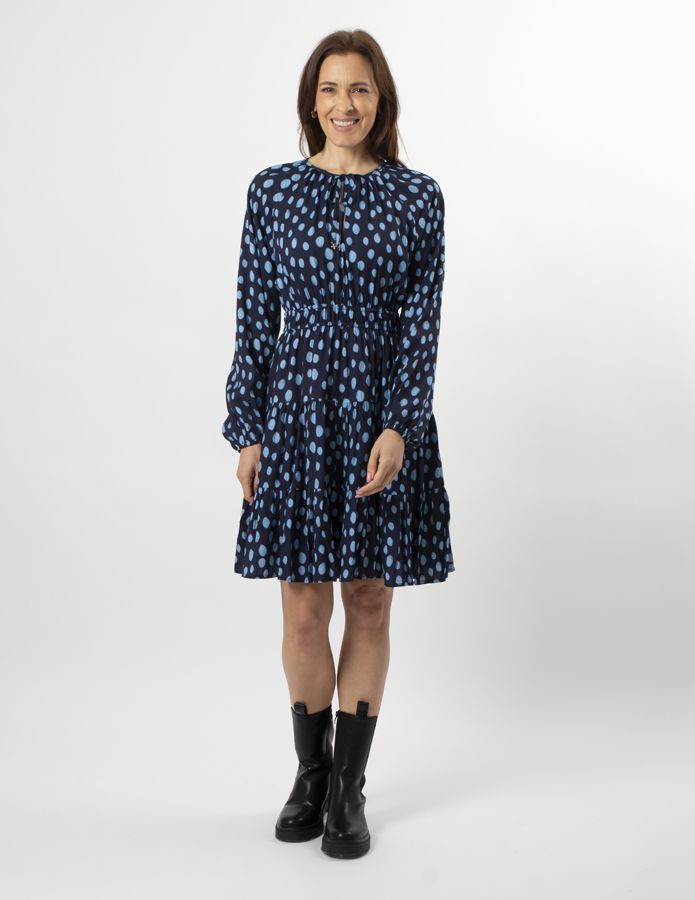 Stella + Gemma Nova Dress - Indigo Spot