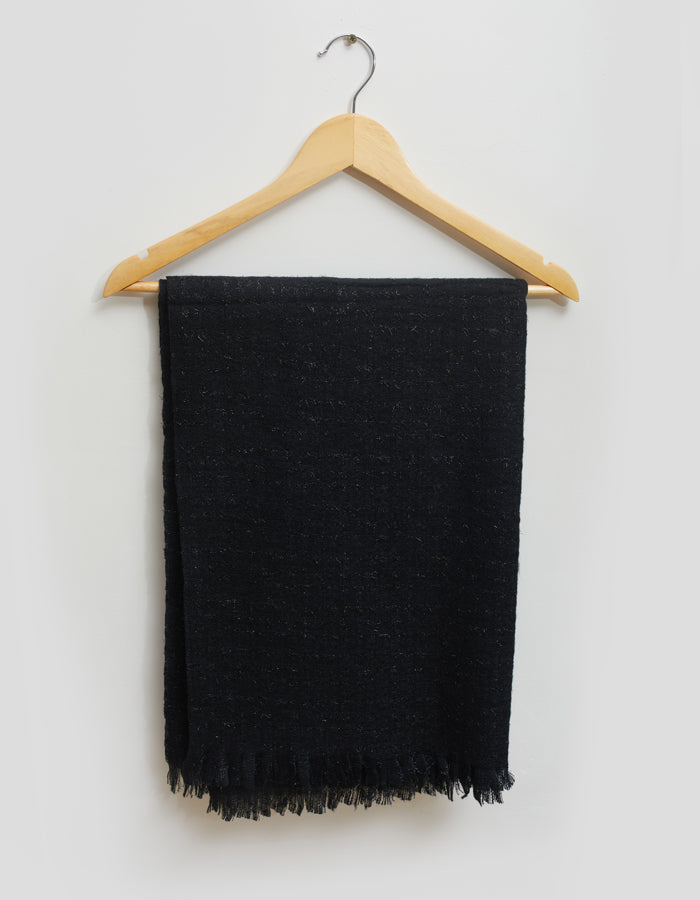 Stella + Gemma Charcoal Lurex Thread Scarf