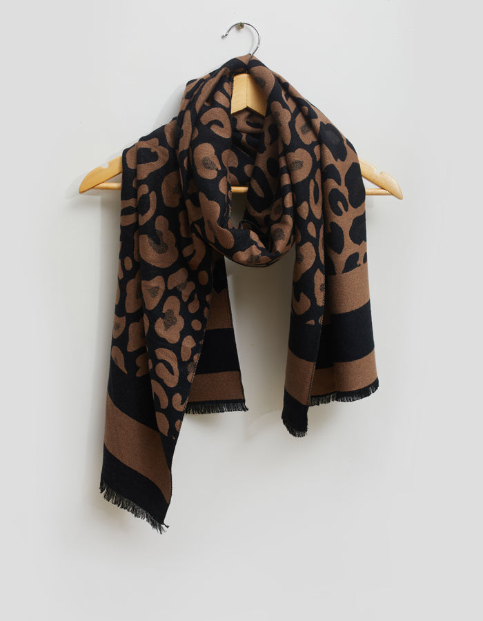 Stella + Gemma Scarf - Winter Leopard