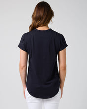 Load image into Gallery viewer, Stella + Gemma Soho T-Shirt - Leopard Cross - Deep Navy
