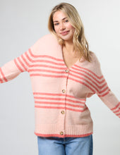 Load image into Gallery viewer, Stella + Gemma Stripe Cardigan - Canyon Rose

