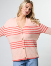 Load image into Gallery viewer, Stella + Gemma Stripe Cardigan - Canyon Rose
