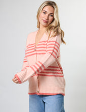Load image into Gallery viewer, Stella + Gemma Stripe Cardigan - Canyon Rose

