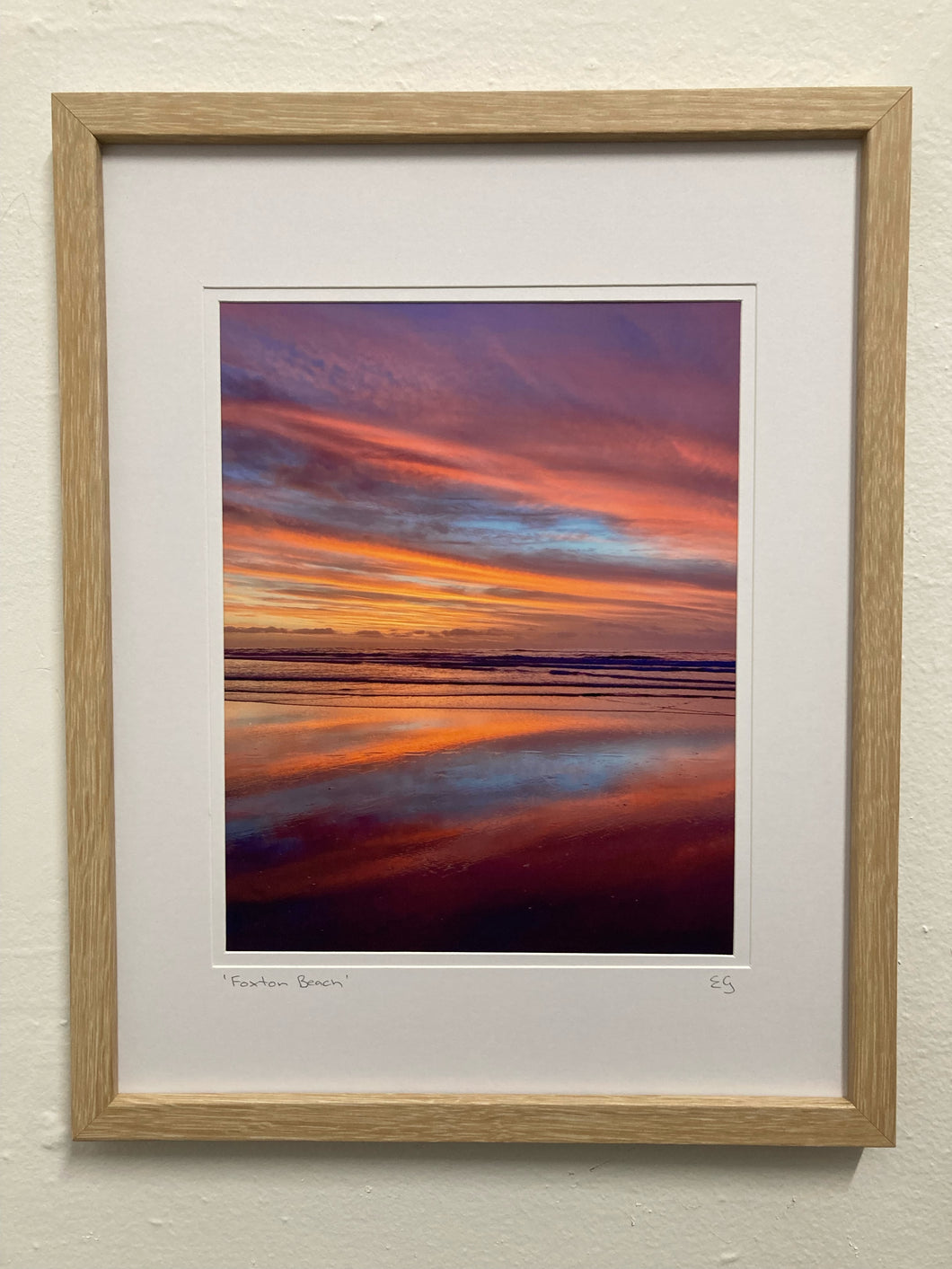 Afterglow Delight, Foxton Beach - Framed Print