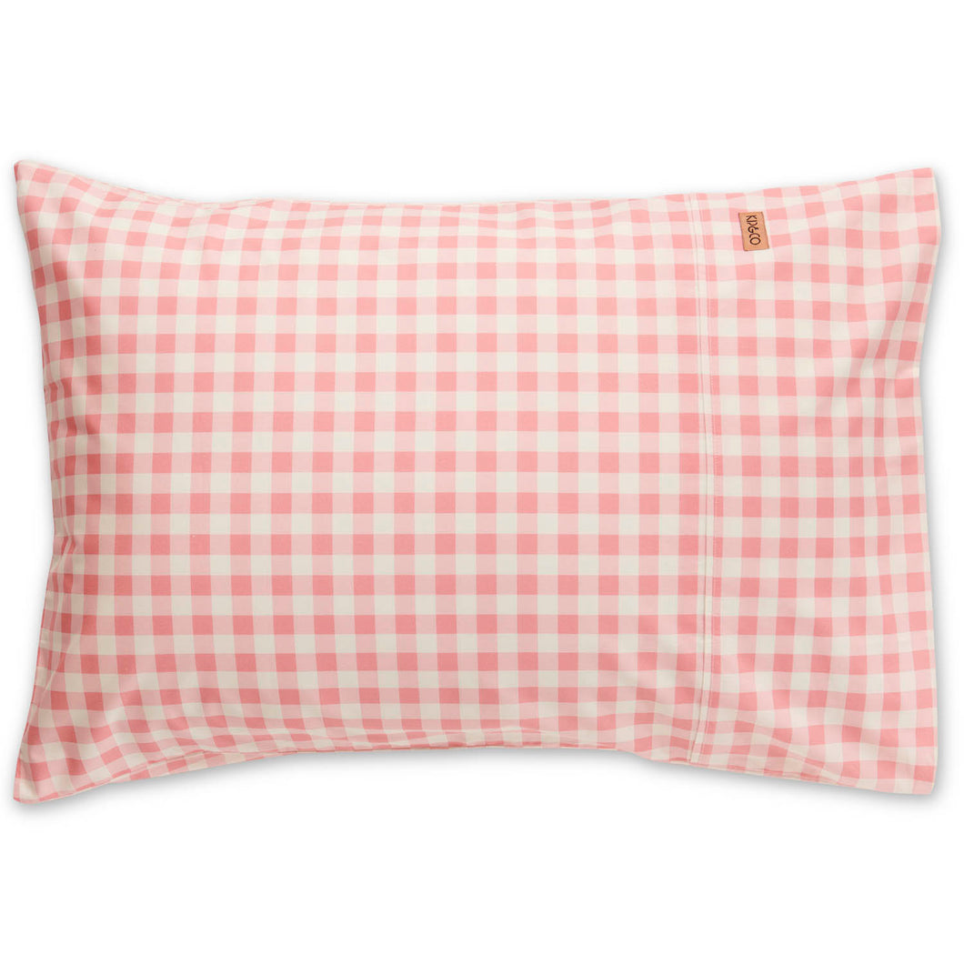 Kip & Co - Gingham Candy - Single Organic Cotton Pillowcase
